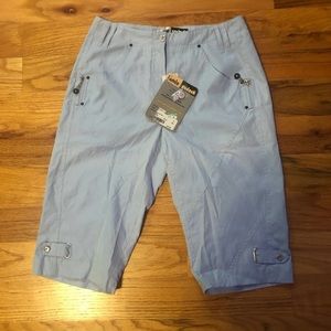 Jamie Sadock Knee Capri Golf Shorts Blue 2